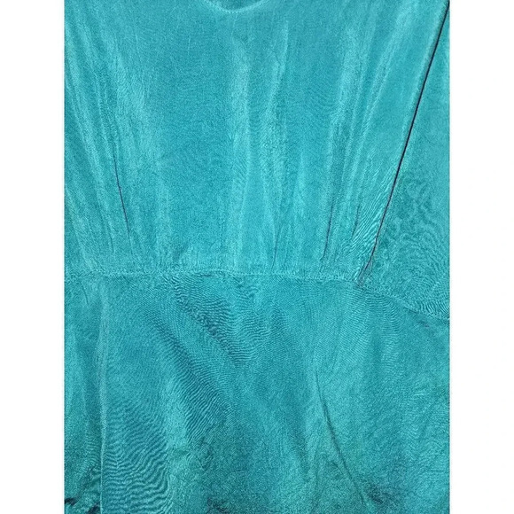Click by Color Me Cotton Aqua Blue Dress Tiered Sleeveless Midi Size M - Picture 4 of 5
